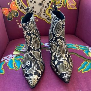 Everlane snake print leather boots size 9.5